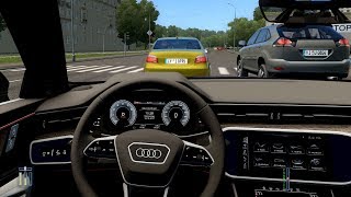 City Car Driving  Audi A6 55 TFSI  High Traffic [upl. by Hsihsa854]