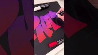 PHAT Graffiti Lettering with chalk markers [upl. by Ydoc]