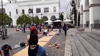 Creación de alfombra en Cayalá para Corpus Christi el domingo 26 de Junio de 2022 [upl. by Ury]