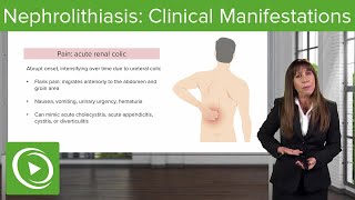 Nephrolithiasis Clinical Manifestations amp Differential Diagnosis with Case – Nephrology  Lecturio [upl. by Bibby100]