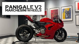 Panigale V2 Gets Marchesini Forged Wheels [upl. by Neelrac]