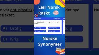 Norske Synonymer Del 1  Introduksjon til Synonymer [upl. by Doykos]