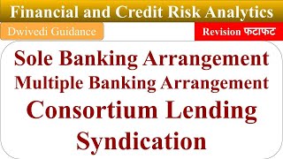 5 Consortium Lending Syndication Sole and Multiple banking arrangement Syndicate FCRA aktu mba [upl. by Gilletta]