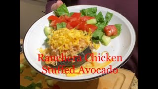 Ranchera Chicken Stuffed Avocado  A meal from two jars out of the pantry [upl. by Aruasi753]