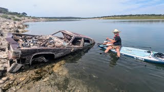 Paddle boarding Canyon Lake Tx  25 feet low [upl. by Sianna]