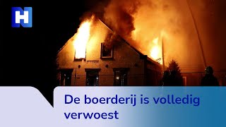 Boerderij verwoest door zeer grote brand in Hoofddorp  NH Nieuws [upl. by Eeryk]