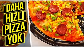 BUNDAN HIZLI PİZZA YOK Çift Lavaş ve Kaşarlı Hızlı Pizza [upl. by Adlesirg625]