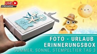 ☀️ Sommer  Sonne  Stempeltier  Tag 3  Urlaubserinnerungen Foto Box Anleitung mit Meeresträume [upl. by Nomed]