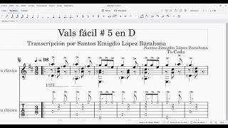 Vals fácil  5 en DSantos López Barah [upl. by Justinian]