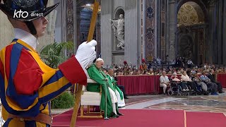 Messe du pape François pour la IIIe Journée Mondiale des GrandsParents et des Personnes Âgées [upl. by Oirromed859]