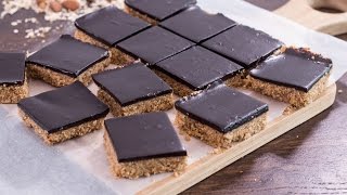 Healthy NoBake Chocolate Peanut Butter Oat Bars Recipe [upl. by Puff]