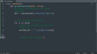 Leetcode 49 Group Anagrams in Python  Python Leetcode  Python Coding Tutorial  Python Code ASMR [upl. by Cesare]