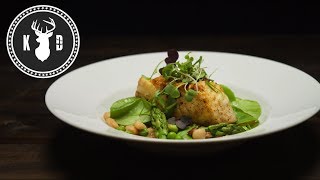 Pan Fried Halibut Cannelini Beans  Kitchen Daddy [upl. by Keram]