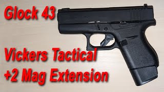 Installing a Vickers Tactical 2 mag extension on a Glock 43 [upl. by Yralih]