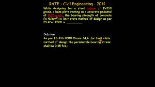 Base plate Bearing strength of concrete  Limit State Method [upl. by Adnocahs580]