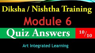 Diksha training Module 6 answers in English  Nishtha training module 6 Answers in English [upl. by Collin296]