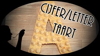 Cijfertaart  Lettertaart  biscuit met mokkacrème [upl. by Riti]