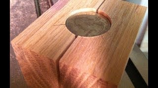 Scroll saw Quarter Jig vise clamp cutting a quarter for jewelry [upl. by Aihsenyt]