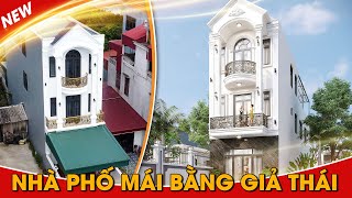 Công trình nhà phố mái bằng tân cổ giả mái thái cực kỳ đặc biệt với công năng quá tiện nghi [upl. by Darreg]