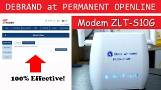 How to Debrand on ZLTS10G Globe At Home Modem v200 v2033  v2037  Jee Code TV [upl. by Leeth]