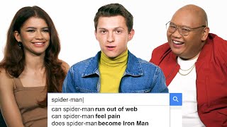 Tom Holland Zendaya amp Jacob Batalon Answer the Webs Most Searched Questions  WIRED [upl. by Beora227]