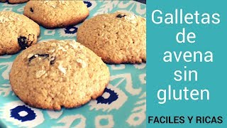 GALLETAS DE AVENA CON PASAS  SIN GLUTEN [upl. by Eenitsed628]