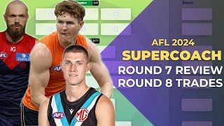 Round 7 Review Round 8 Trades  AFL SuperCoach 2024 [upl. by Stearns581]