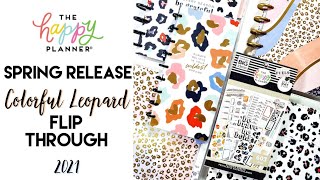 THE HAPPY PLANNER SPRING RELEASE Colorful Leopard Flip Through [upl. by Malachy]