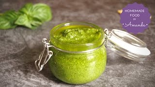 Easy Classic Basil Pesto Sauce in a Blender  Homemade Food by Amanda [upl. by Ark]