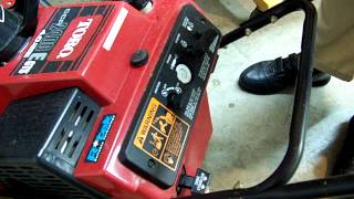 Toro Snowblower Primer Temporary Fix [upl. by Assirehc]