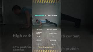 MASS GAINER vs WHEY PROTEIN fitness mealplan [upl. by Airednaxela]