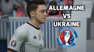 HD Allemagne vs Ukraine Euro 2016 12062016 Fifa 16 FR 1080p60 [upl. by Eniluqaj]