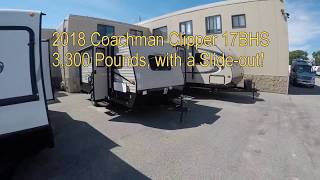 2018 Coachman Clipper 17BHS 3300 lbs with a slideout [upl. by Thomey]