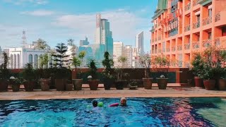 Swimming at Makati Palace Hotel Conquering Fears Part 2 Christmas Series [upl. by Noraf927]