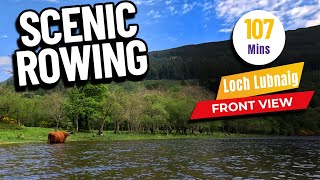 Scenic Rowing 4K Forward View on Scotlands Loch Lubnaig [upl. by Natehc119]