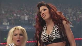 WWE Raw Ashley Candice Torrie Wilson vs Melina Victoria Jillian Hall [upl. by Recha]