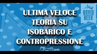 ULTIMA VELOCE TEORIA SU ISOBARICO E CONTROPRESSIONE [upl. by Efren]