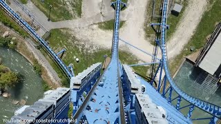 Mr Freeze Reverse Blast Front Row HD POV Six Flags St Louis [upl. by Nitsirt]