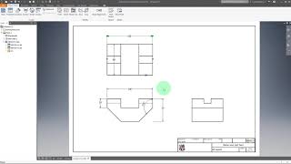 Autodesk Inventor 2019  Placing a part onto an Engineering Drawing Worksheet [upl. by Manno]