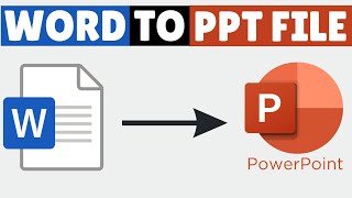 How to Convert Microsoft Word Document to PowerPoint Presentation PPT [upl. by Hakvir]