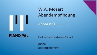 Abendempfindung Mozart Karaoke with Voice [upl. by Jump]