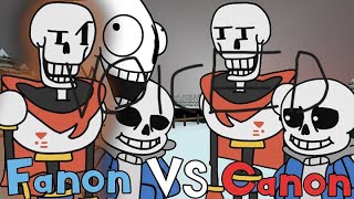 VOICED FANON VS CANON Sans and Papyrus [upl. by Habeh648]