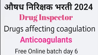 Anticoagulants  Drugs affecting coagulation  Pharmacology druginspector [upl. by Nybor]