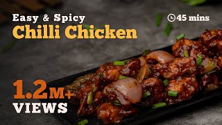 Chilli Chicken Recipe  RestaurantStyle Chilli Chicken Dry  Tasty Chinese Recipe  Cookd [upl. by Hanser]