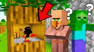 FIQUEI PEQUENO PARA ME ESCONDER DOS MOBS DO MINECRAFT [upl. by Whitford]