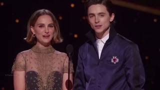 Timothée Chalamet amp Natalie Portman presenting Best Adapted Screenplay at 92nd OscarsTimmy cut2020 [upl. by Auqenwahs]