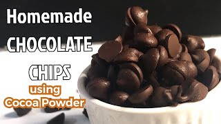 How to make Homemade chocolate Chips using cocoa powder [upl. by Dagley]