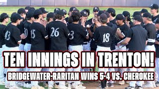 Bridgewater Raritan 5 Cherokee 4 10 Innings  HS Baseball  Panthers Battle to Tough Win [upl. by Ynnaf]