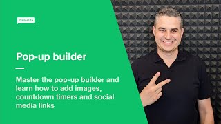 Popup builder  How to create and design your own popup forms using MailerLite [upl. by Brig]