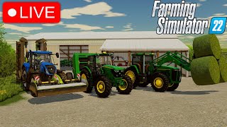 BIG TIME HAY OPERATION Live  Westby Wisconsin 4x  Farming Simulator 22 [upl. by Akemehs]